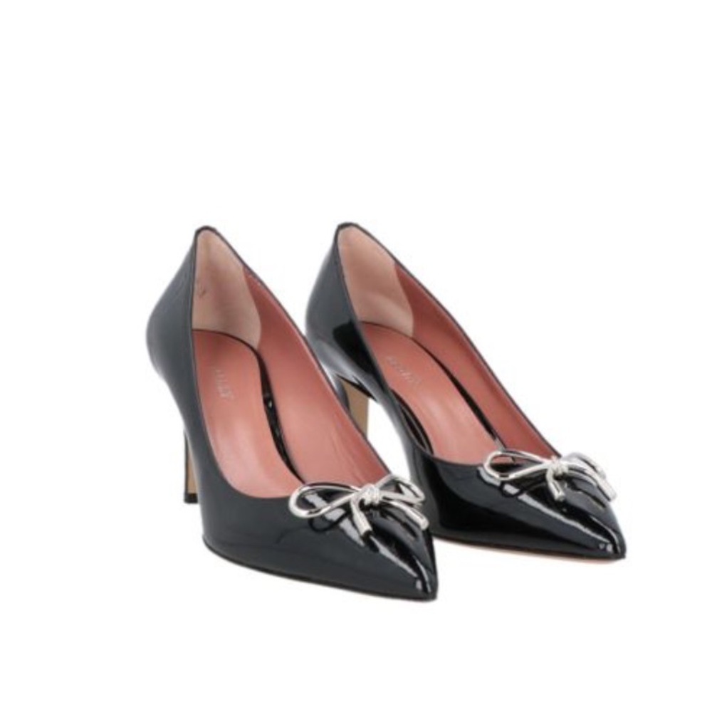 Bally Bruki Bow Embellished Patent Leather Pumps Size 9.5‎ Slip-on